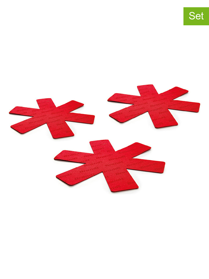 Brandt Osłonki patelni (3 szt.) w kolorze czerwonym - Ø 35 cm rozmiar: onesize