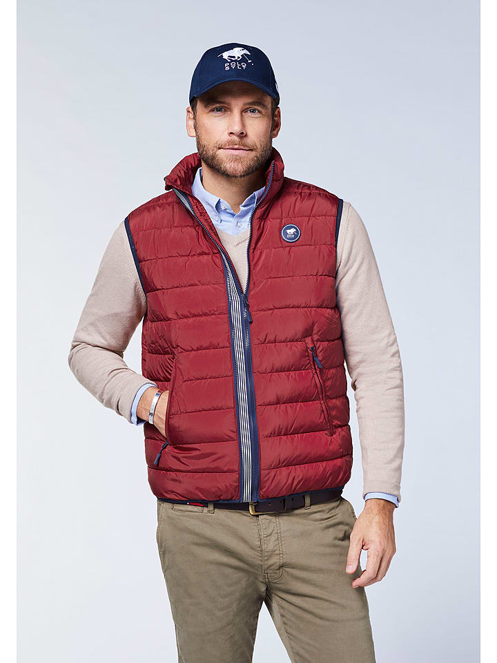 Polo Sylt Kamizelka pikowana w kolorze czerwonym rozmiar: L