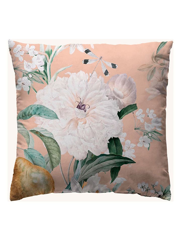 ethere Perkalowa poszewka "Spring" w kolorze brzoskwiniowym na poduszkę rozmiar: 80x80 cm