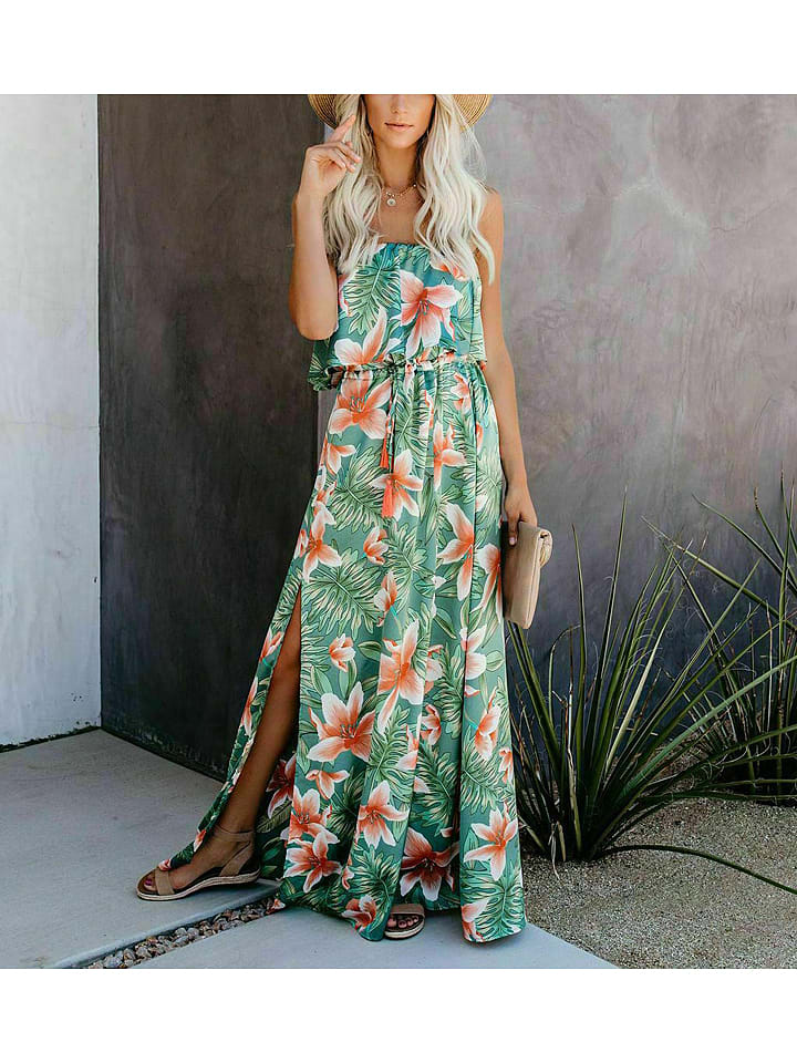 LA Angels Sukienka w kolorze zielonym rozmiar: M