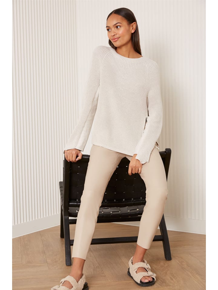 Oui Legginsy w kolorze beżowym rozmiar: 42