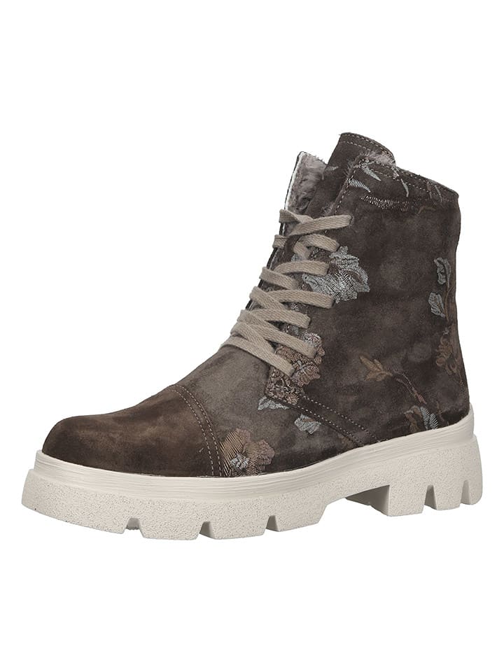 Think! Skórzane botki w kolorze brązowym rozmiar: 40,5