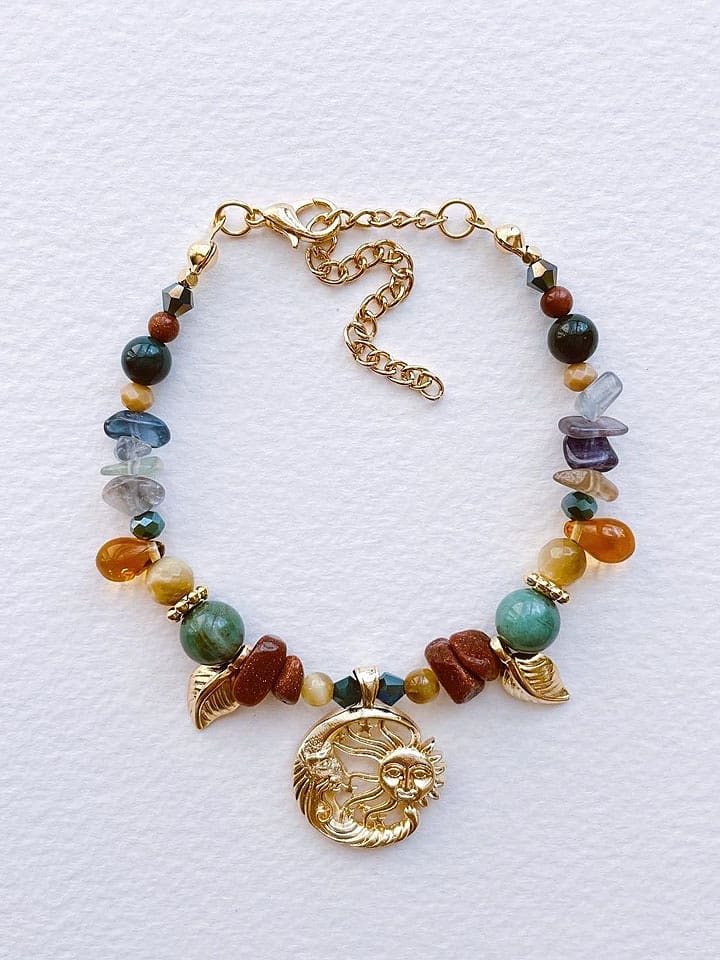 Heliophilia Bransoletka z kryształami Swarovski i kamieniami szlachetnymi rozmiar: onesize