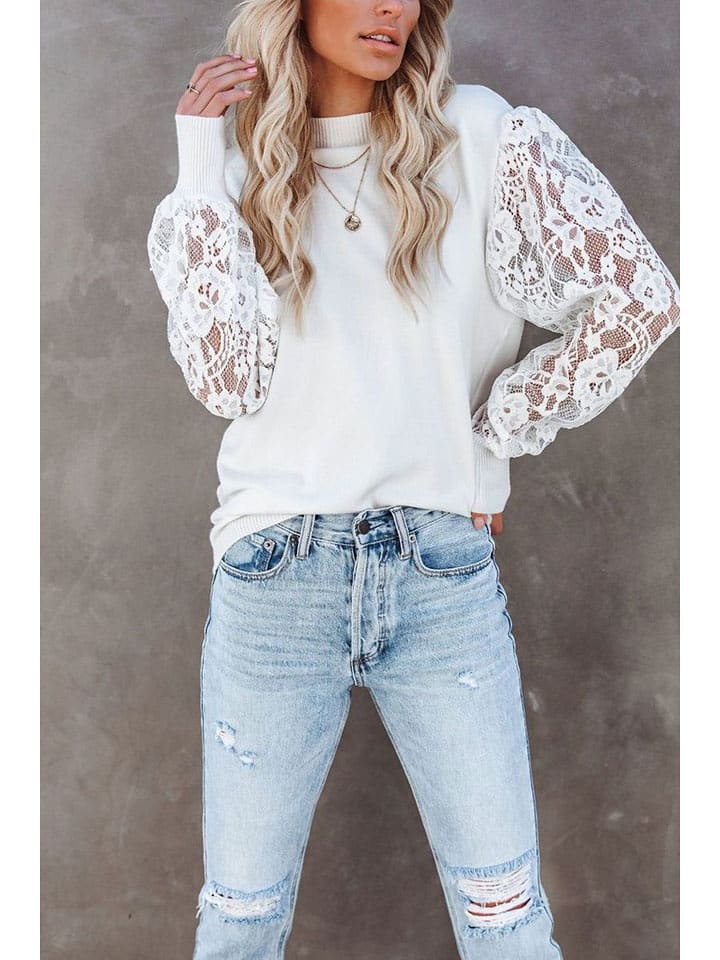 Milan Kiss Bluzka w kolorze białym rozmiar: L