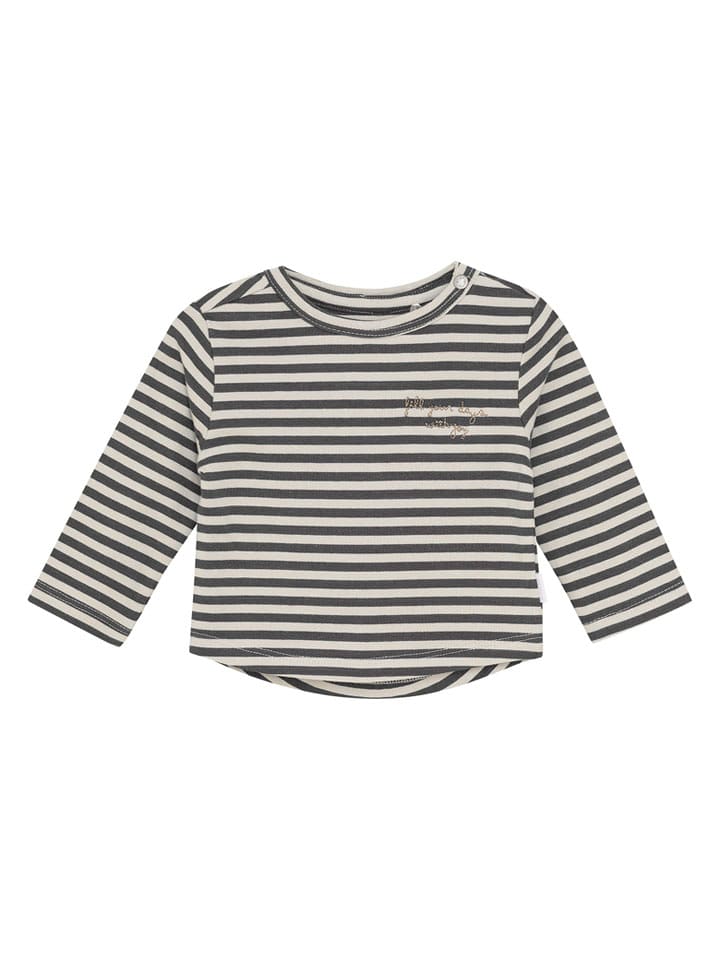 Noppies Koszulka "Superior" w kolorze biało-antracytowym rozmiar: 62