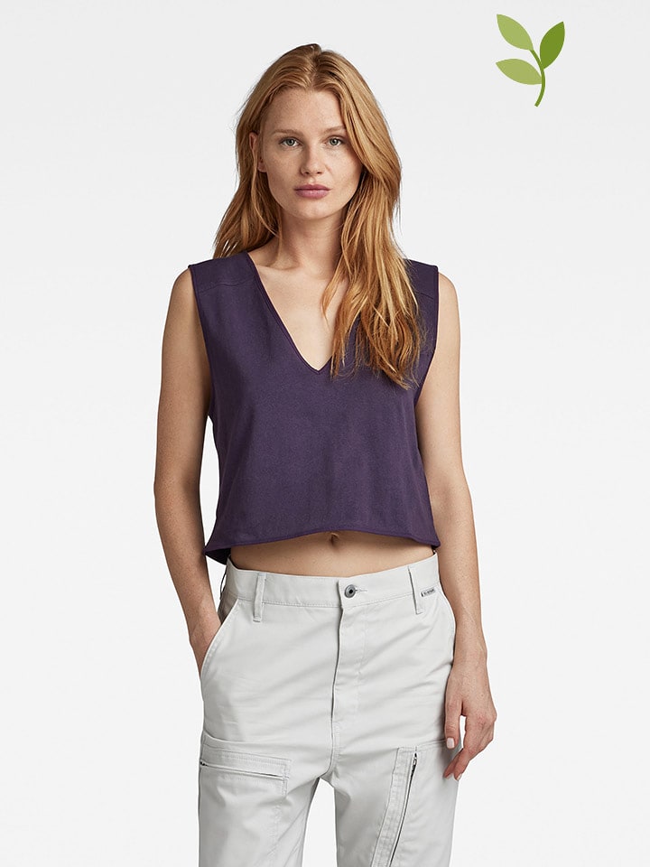 G-Star Top w kolorze fioletowym rozmiar: XL