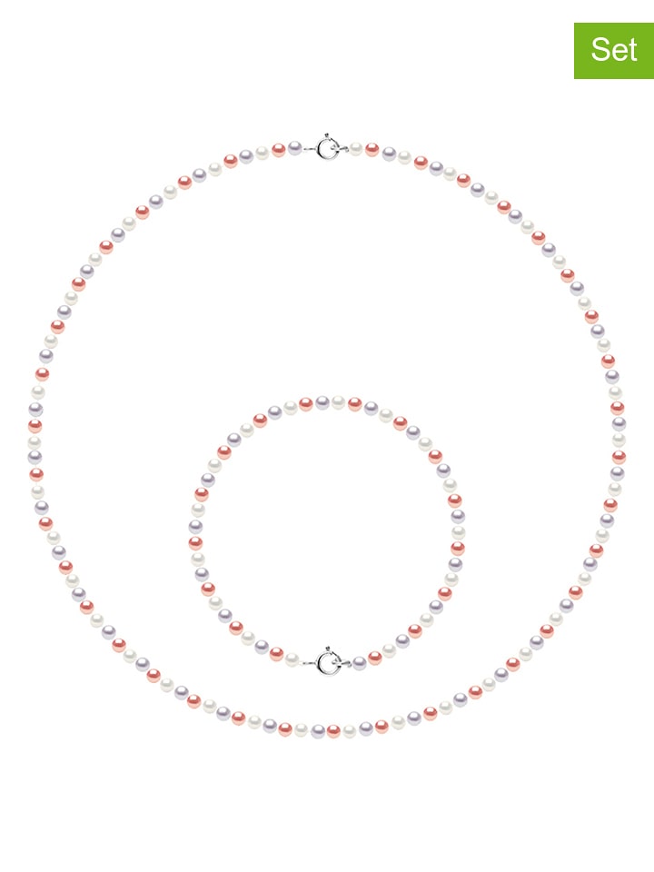 Mitzuko 2-częściowy zestaw biżuterii z perłami rozmiar: onesize