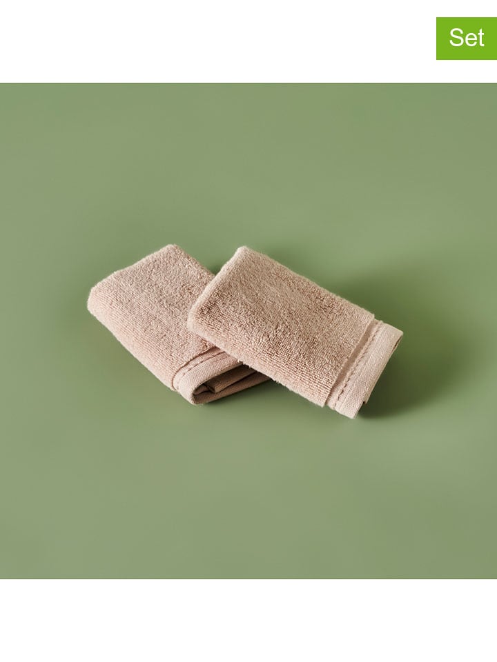 BELLA MAISON Ręczniki (2 szt.) "Ruby" w kolorze beżowym dla gości - 30 x 30 cm rozmiar: onesize
