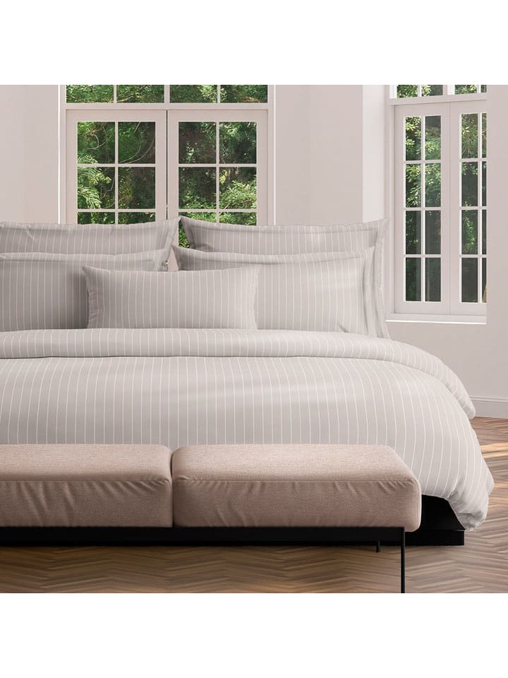 maison héritage PARIS Komplet pościeli satynowej w kolorze szarobrązowym rozmiar: 240x220 cm