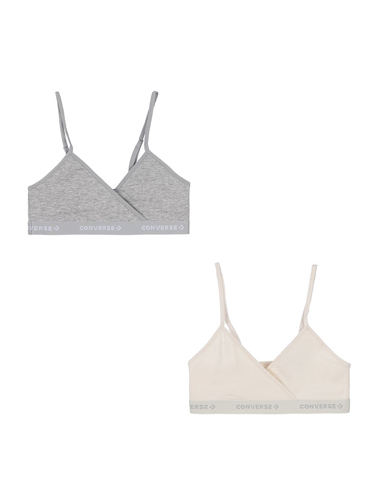 Converse Topy (2 szt.) w kolorze szarym i beżowym rozmiar: 128-140