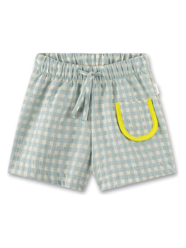Sanetta Kidswear Szorty w kolorze zielono-kremowym rozmiar: 56