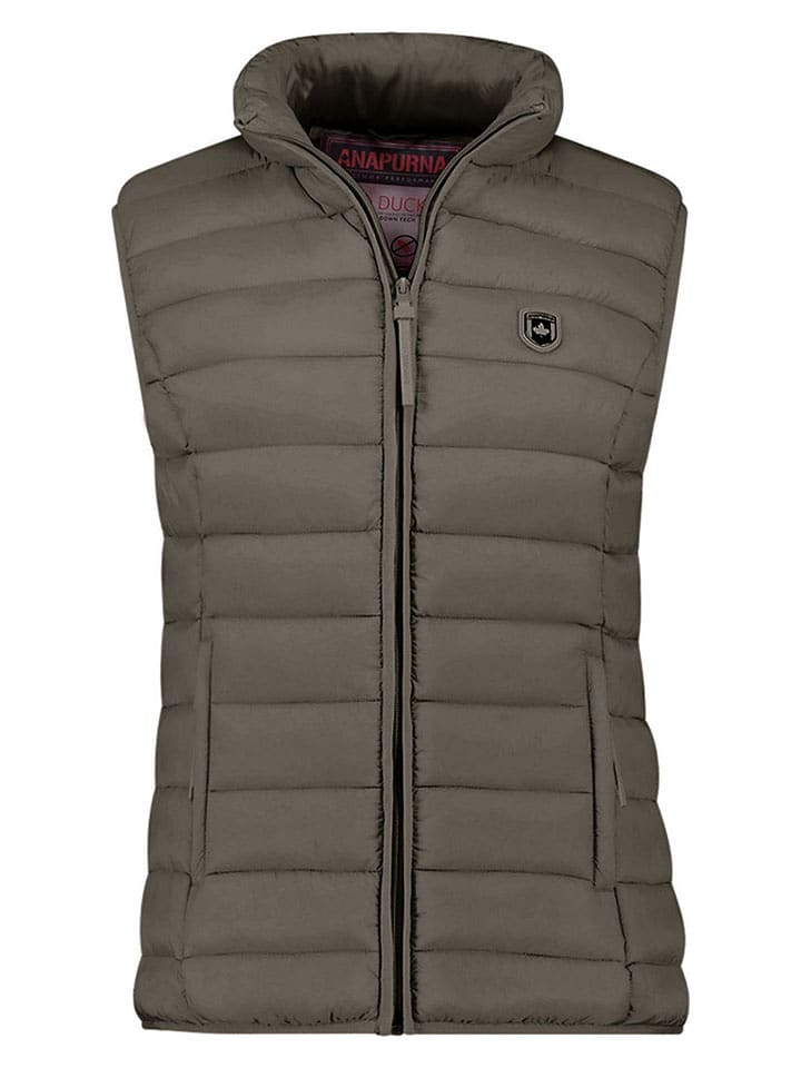 ANAPURNA Kamizelka pikowana "Vakitalana" w kolorze khaki rozmiar: XL