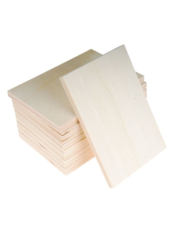 SUNNYSUE Drewniane prostokątne deseczki (10 szt.) w kolorze beżowym rozmiar: onesize