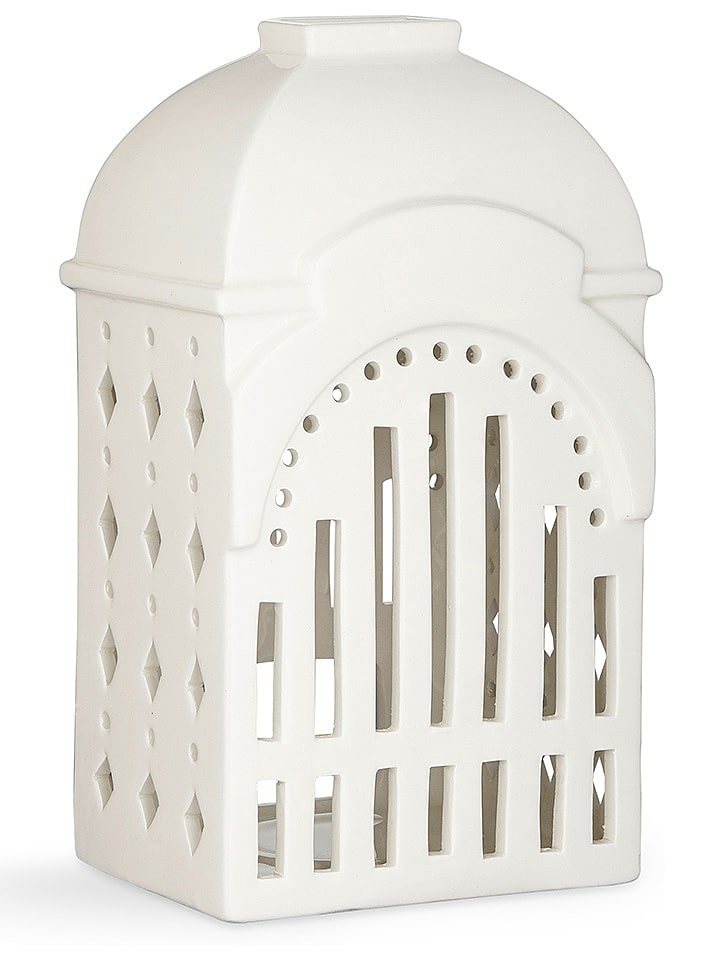 Kähler Świecznik "Urbania Iyshus" w kolorze białym - 11 x 18,5 x 8,5 cm rozmiar: onesize