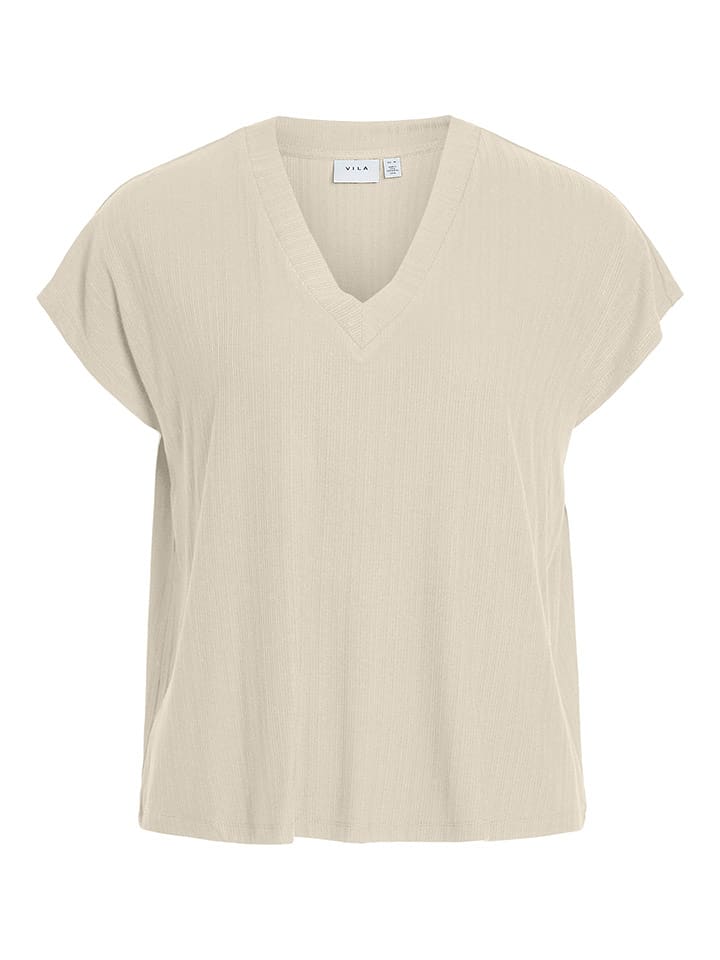 Vila Koszulka w kolorze beżowym rozmiar: XS