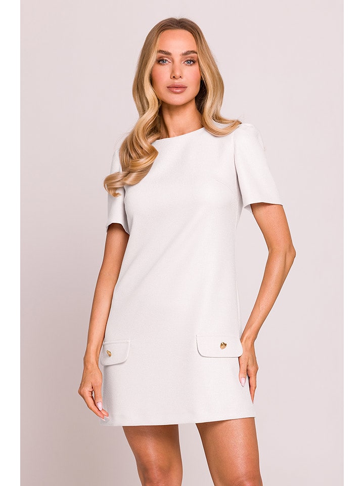 made of emotion Sukienka w kolorze białym rozmiar: M