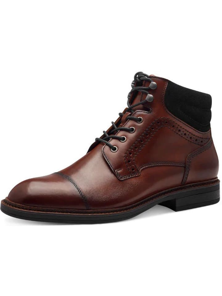 Tamaris Skórzane botki w kolorze brązowym rozmiar: 40