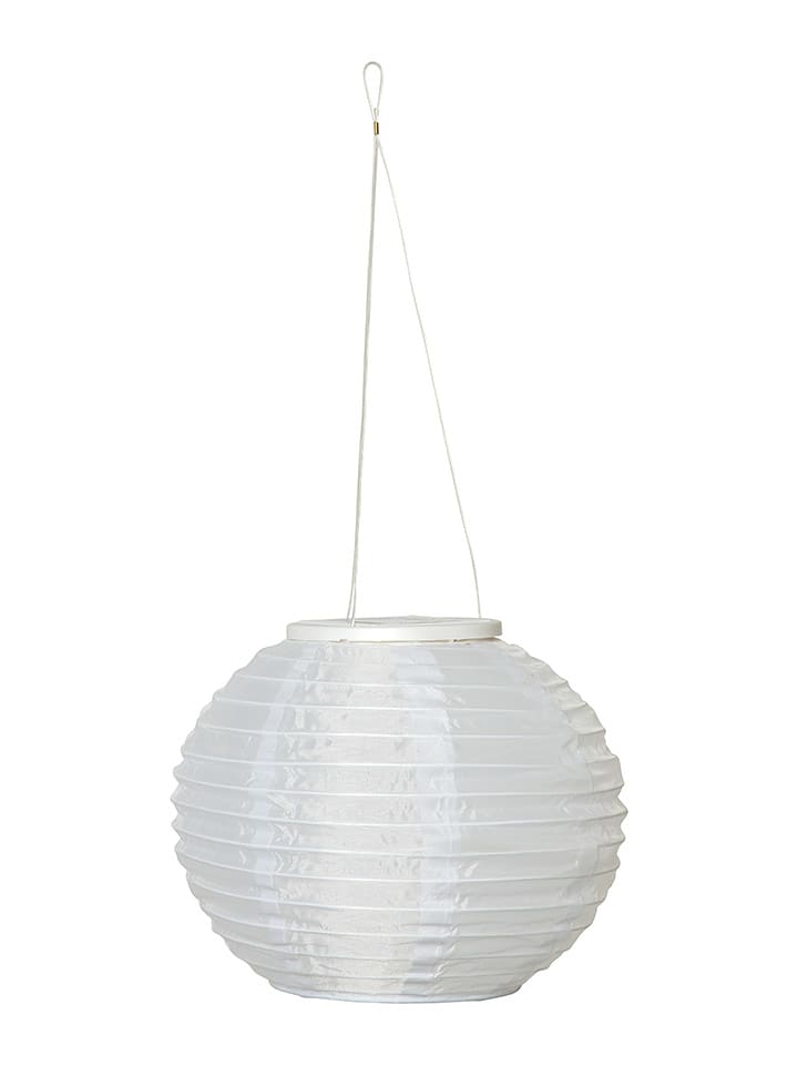 STAR Trading Solarny lampion LED w kolorze białym - wys.25 x Ø 21 cm rozmiar: onesize
