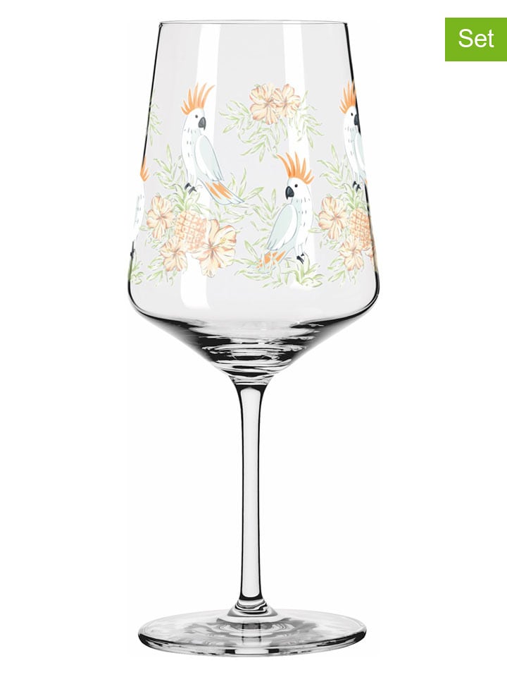 RITZENHOFF Kieliszki (2 szt.) w kolorze zielono-pomarańczowym do koktajli - 500 ml rozmiar: onesize