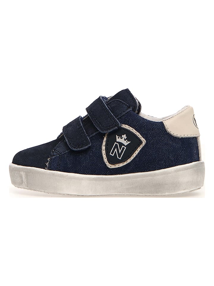 Naturino Skórzane sneakersy "Korey" w kolorze granatowym rozmiar: 32