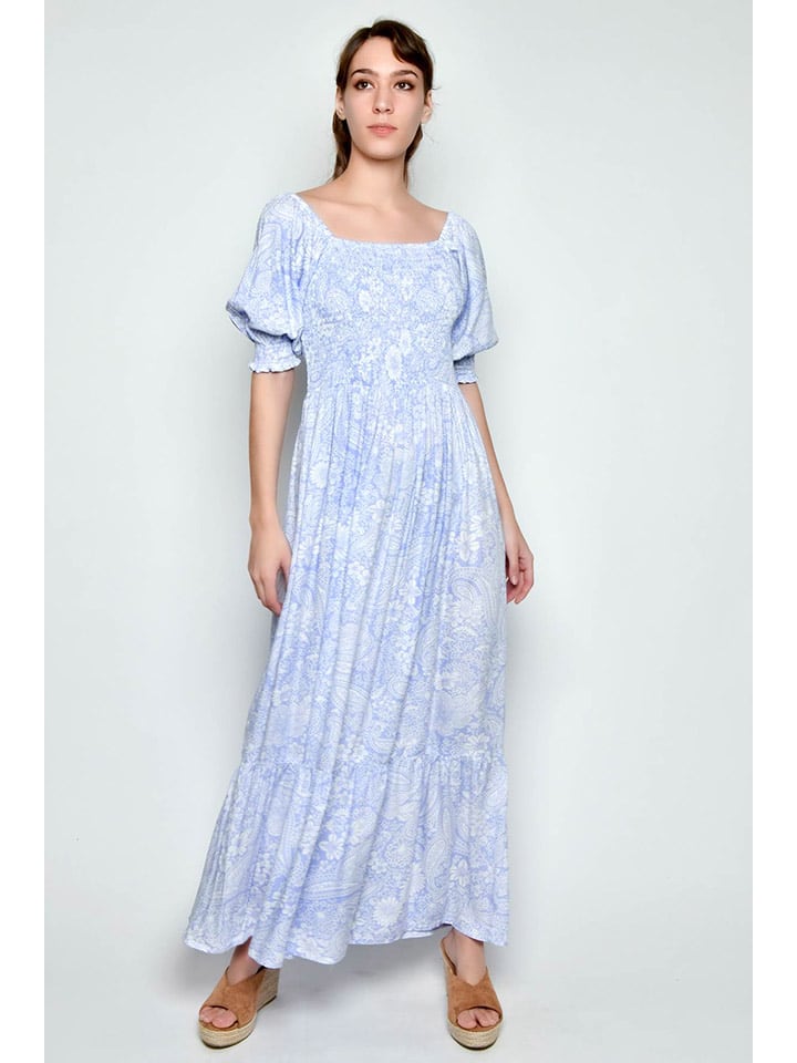 H.H.G. Sukienka w kolorze błękitno-białym rozmiar: L