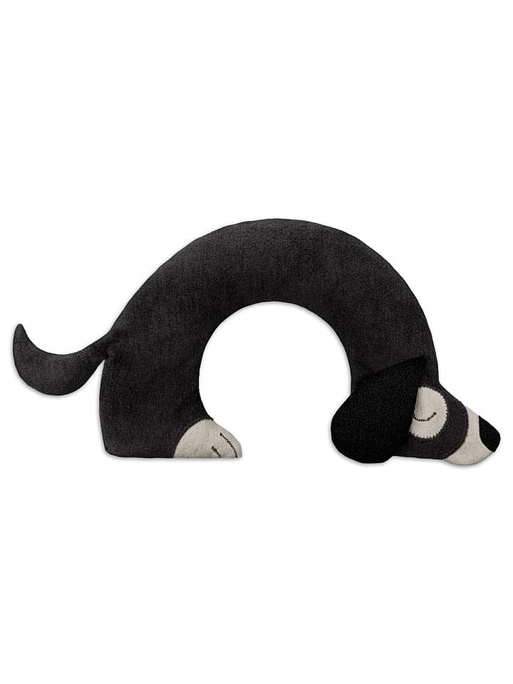 Leschi Poduszka w kolorze czarnym z organicznymi ziarnami na kark i ramiona rozmiar: onesize