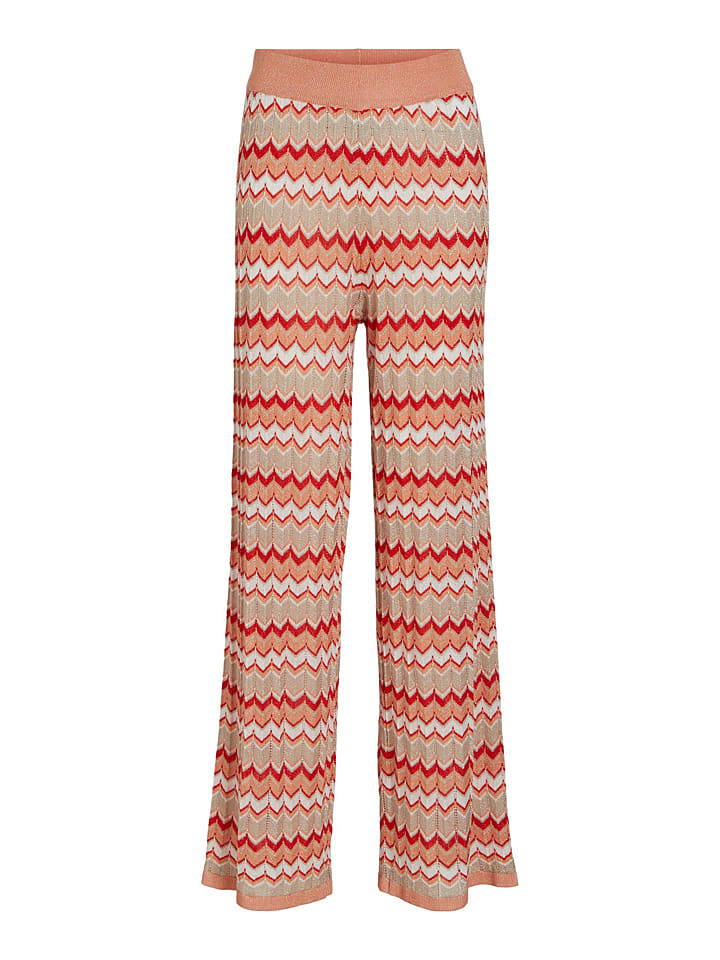 Vila Spodnie w kolorze koralowo-beżowym rozmiar: M