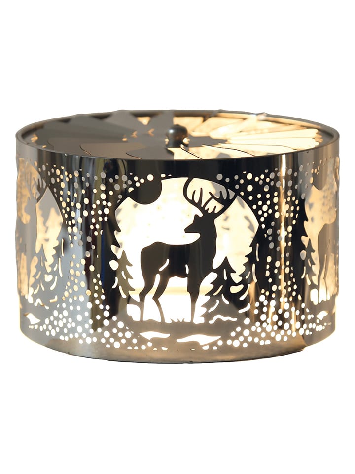 Woodbridge Karuzela "Stag" w kolorze srebrnym do świec - Ø 13 cm rozmiar: onesize