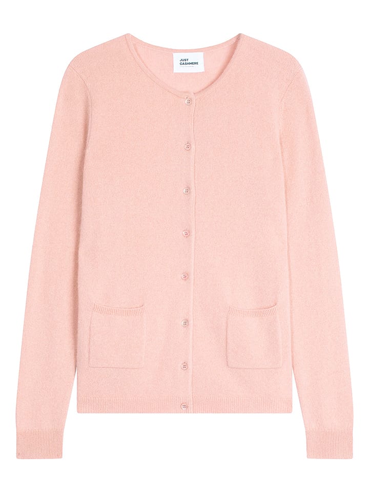 Just Cashmere Kaszmirowy kardigan "Katharine" w kolorze jasnoróżowym rozmiar: M