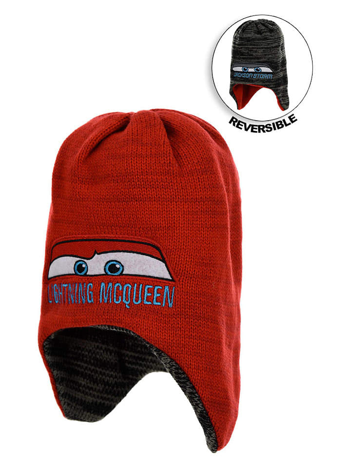 Disney Cars Czapka "Auta 3" w kolorze antracytowo-czerwonym rozmiar: 52 cm