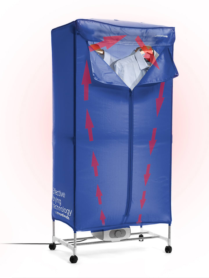 InnovaGoods Elektryczna suszarka w kolorze niebieskim do ubrań - 70 x 150 x 45 cm rozmiar: onesize