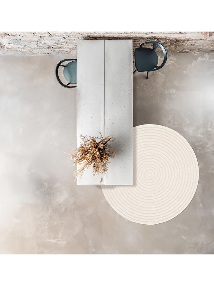 bobochic Dywan "Ondelia" w kolorze kremowym rozmiar: 160x160 cm