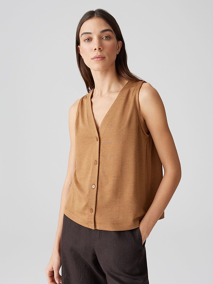 OPUS Kamizelka w kolorze jasnobrązowym rozmiar: 38