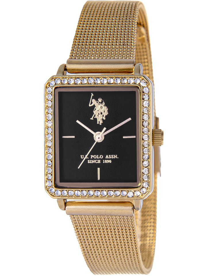 U.S. Polo Assn. Zegarek kwarcowy w kolorze złoto-czarnym rozmiar: onesize