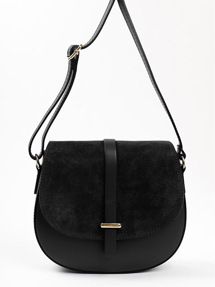 Lia Biassoni Skórzana torebka w kolorze czarnym - 23 x 20 x 6 cm rozmiar: onesize