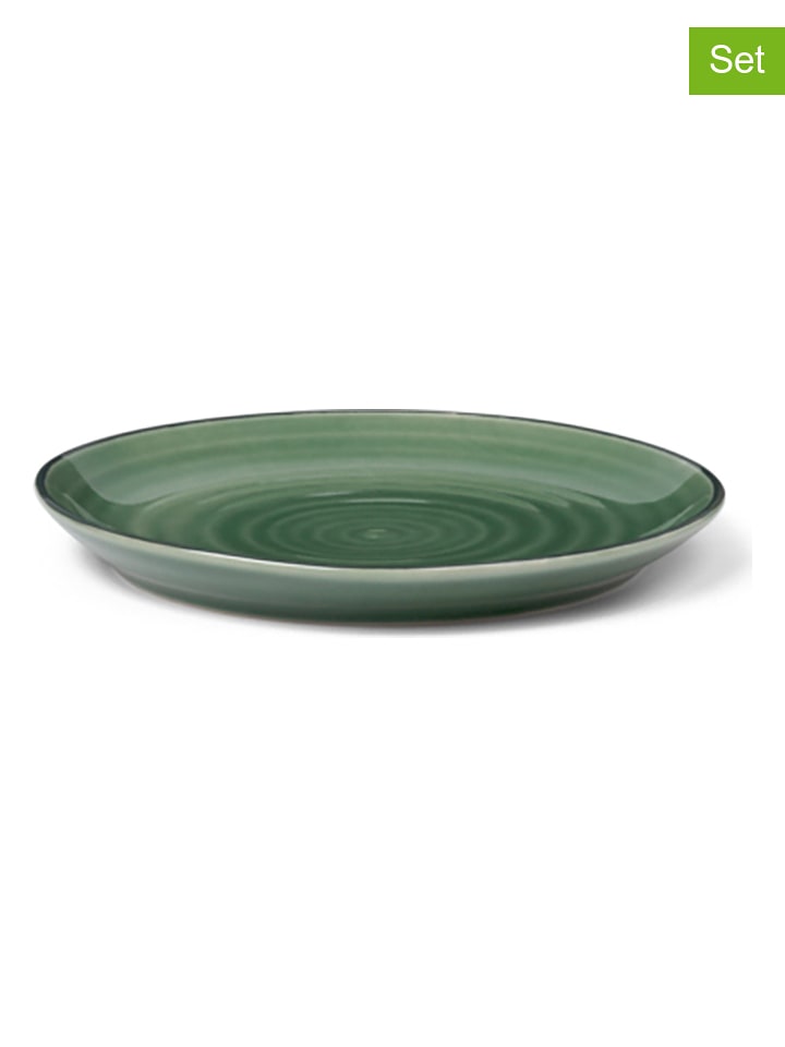 Kähler Talerzyki deserowe (6 szt.) "Colore" w kolorze zielonym - Ø 19 cm rozmiar: onesize