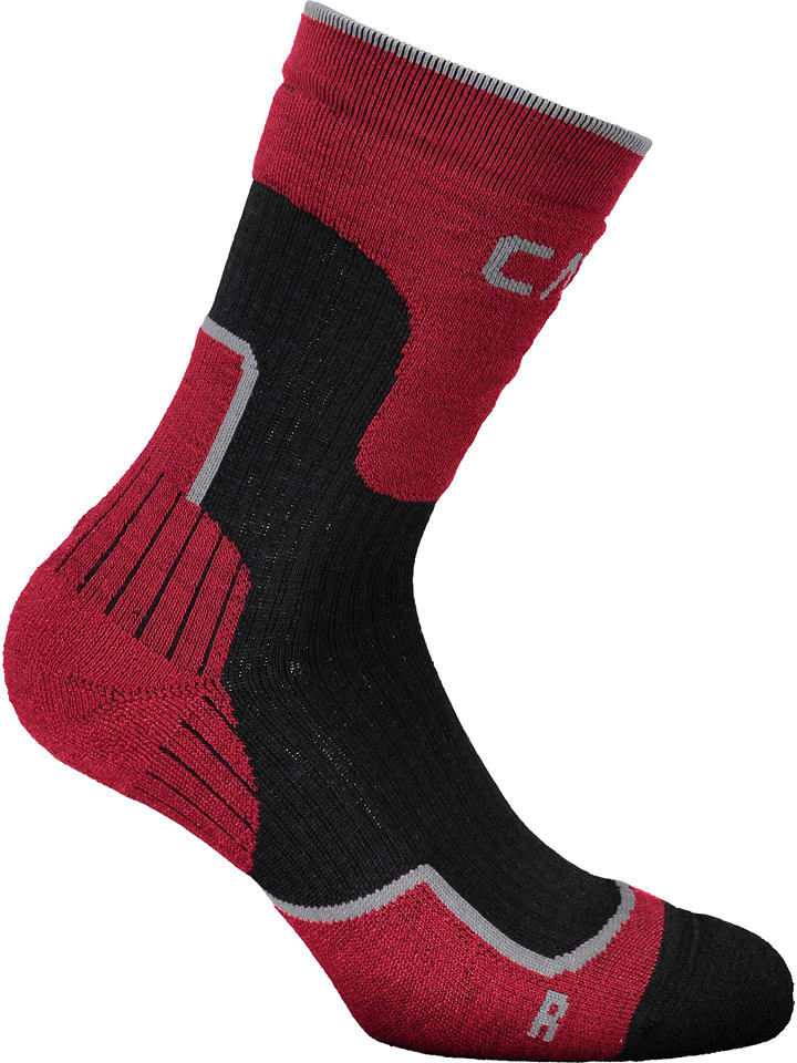 CMP Skarpety trekkingowe w kolorze czerwono-czarnym rozmiar: 46-48