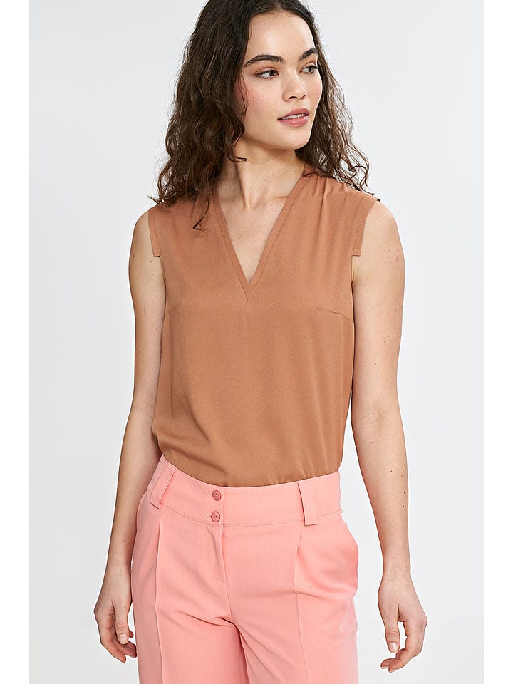 Nife Bluzka w kolorze jasnobrązowym rozmiar: 40