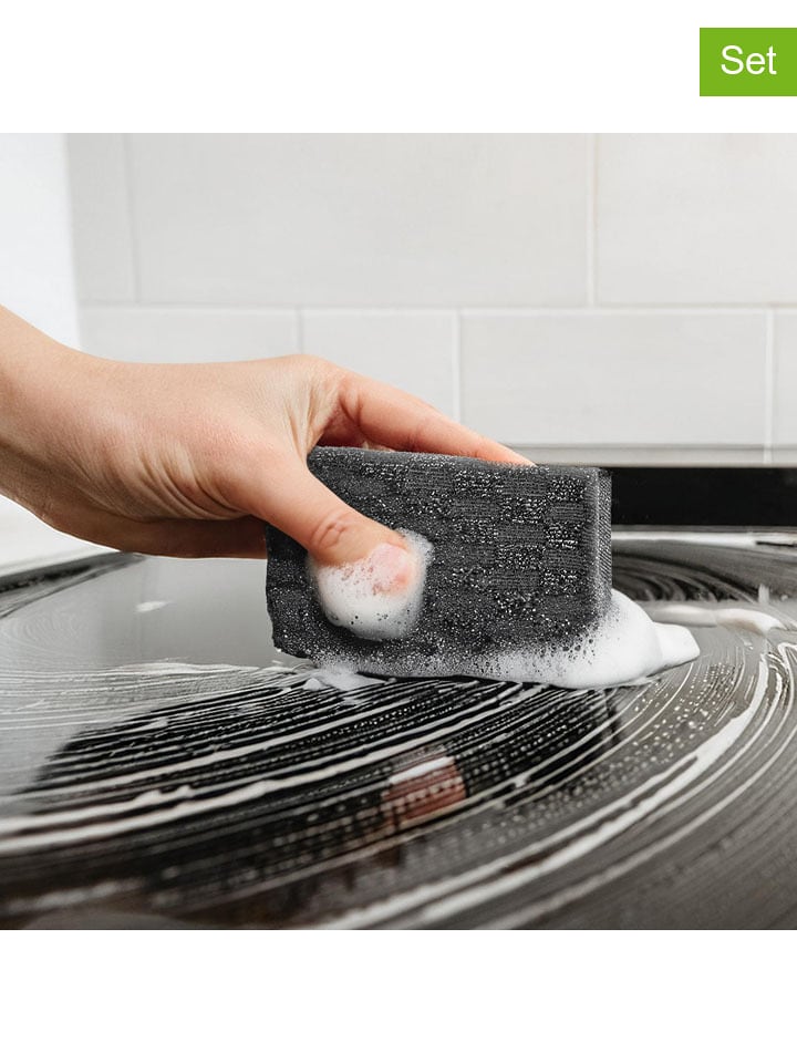 Clia Gąbki czyszczące (2 szt.) "Clia Genie" w kolorze szarym - 22 x 13,5 cm rozmiar: onesize