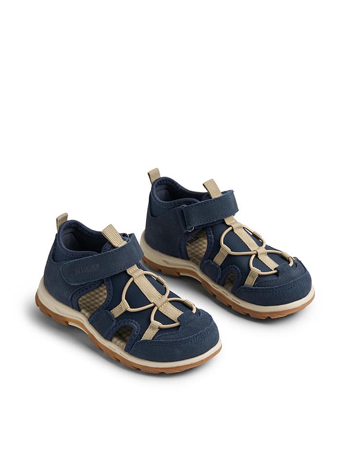 Wheat Skórzane półsandały "Mingi" w kolorze granatowym rozmiar: 33