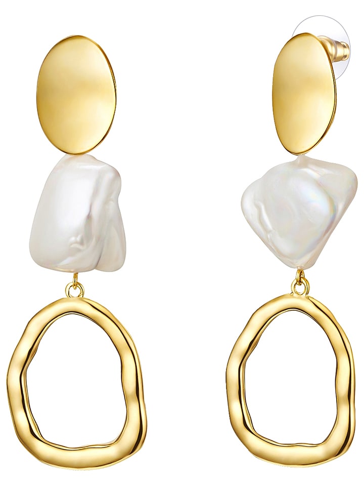 Yamato Pearls Pozłacane kolczyki-wkrętki z perłami rozmiar: onesize