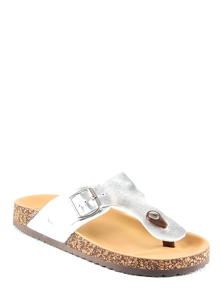 C´M Japonki w kolorze srebrnym rozmiar: 36