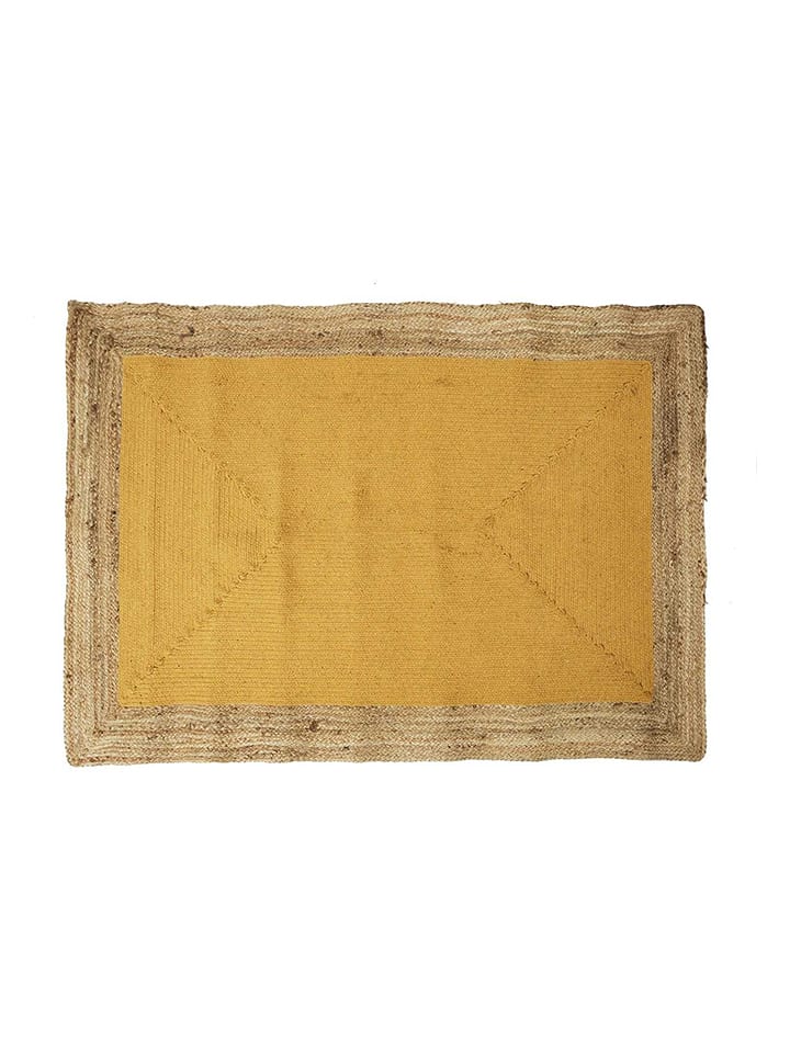 Ethnical Life Dywan w kolorze żółto-brązowym z juty - 170 x 120 cm rozmiar: onesize
