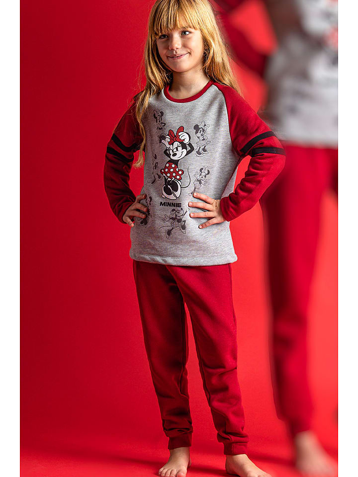 Disney Piżama w kolorze jasnoszaro-czerwonym rozmiar: 176