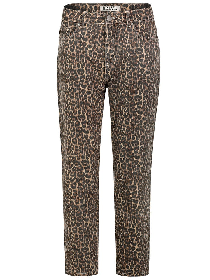 Sublevel Spodnie w kolorze jasnobrązowo-czarnym rozmiar: XXL