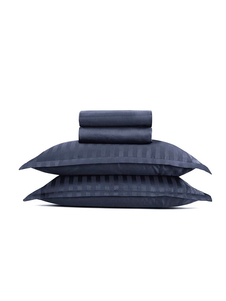 CXL by Christian Lacroix 4-częściowy zestaw satynowy w kolorze granatowym rozmiar: 230x270 cm