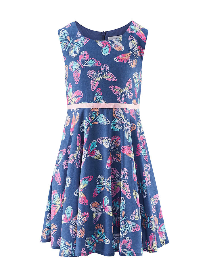 happy girls by Eisend Sukienka w kolorze niebiesko-jasnoróżowo-białym rozmiar: 98