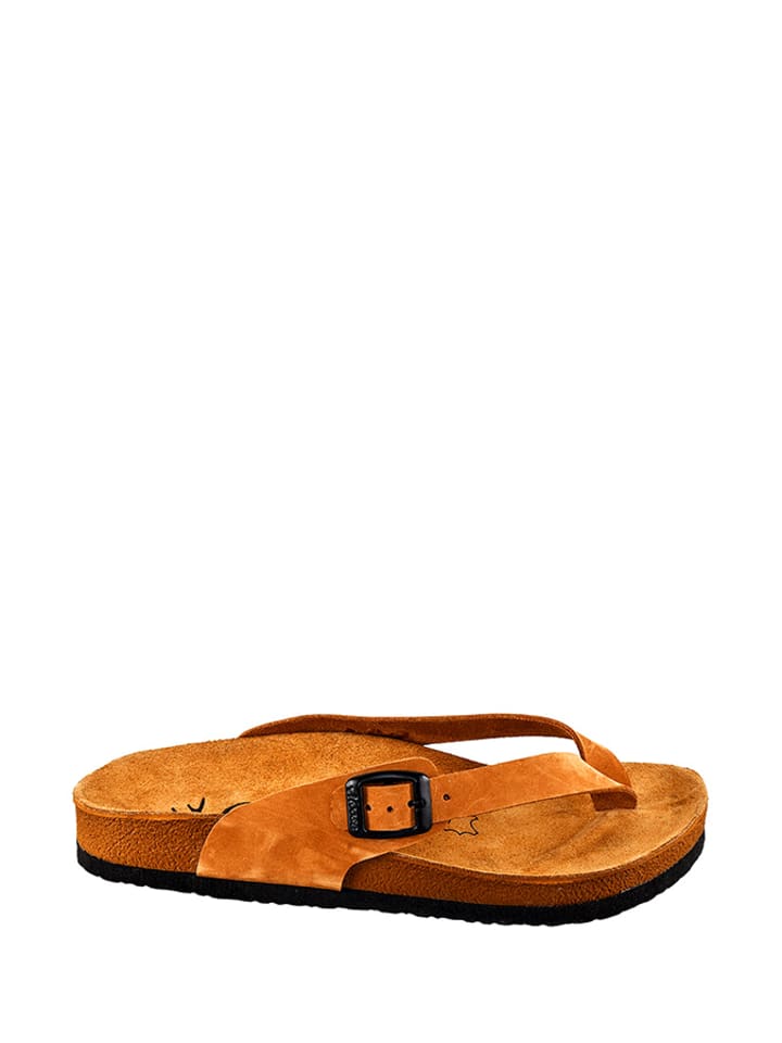 Moosefield Skórzane klapki w kolorze brązowym rozmiar: 40