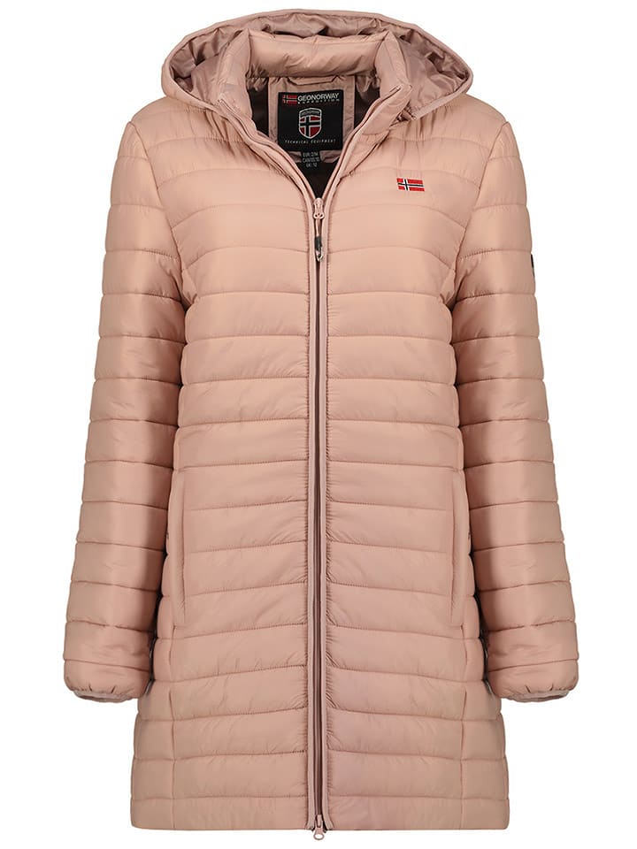 Geographical Norway Płaszcz pikowany "Atika" w kolorze szaroróżowym rozmiar: XL
