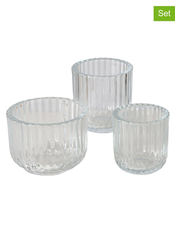 Boltze Świeczniki (3 szt.) "Sikel" w kolorze białym rozmiar: onesize